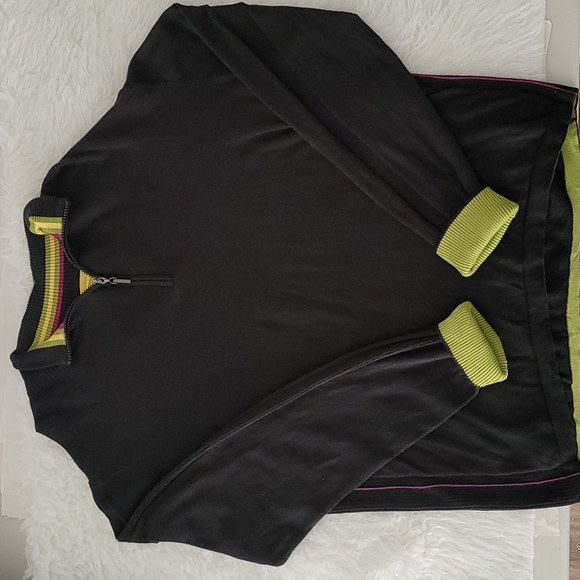 Robert Graham Other - Robert Graham Black 3/4 Zip Pullover